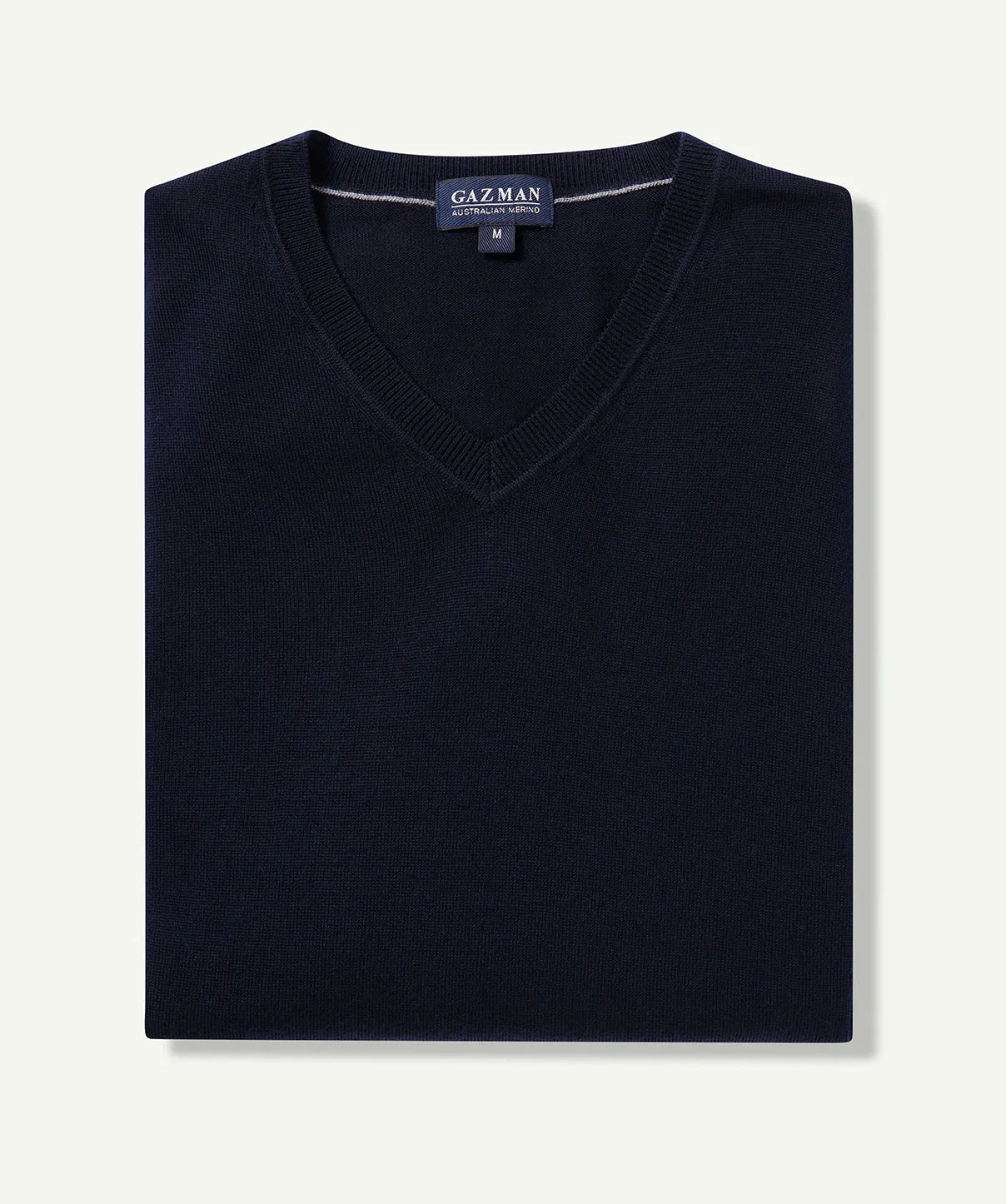 Merino V Neck Knit - Navy sold by GAZMAN product image thumbnail 2