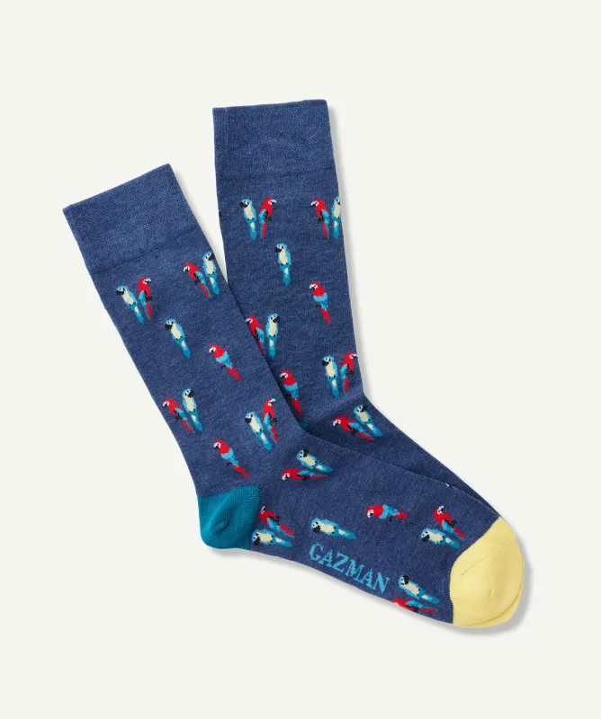 Non Tight Parrot Sock - Denim sold by GAZMAN
