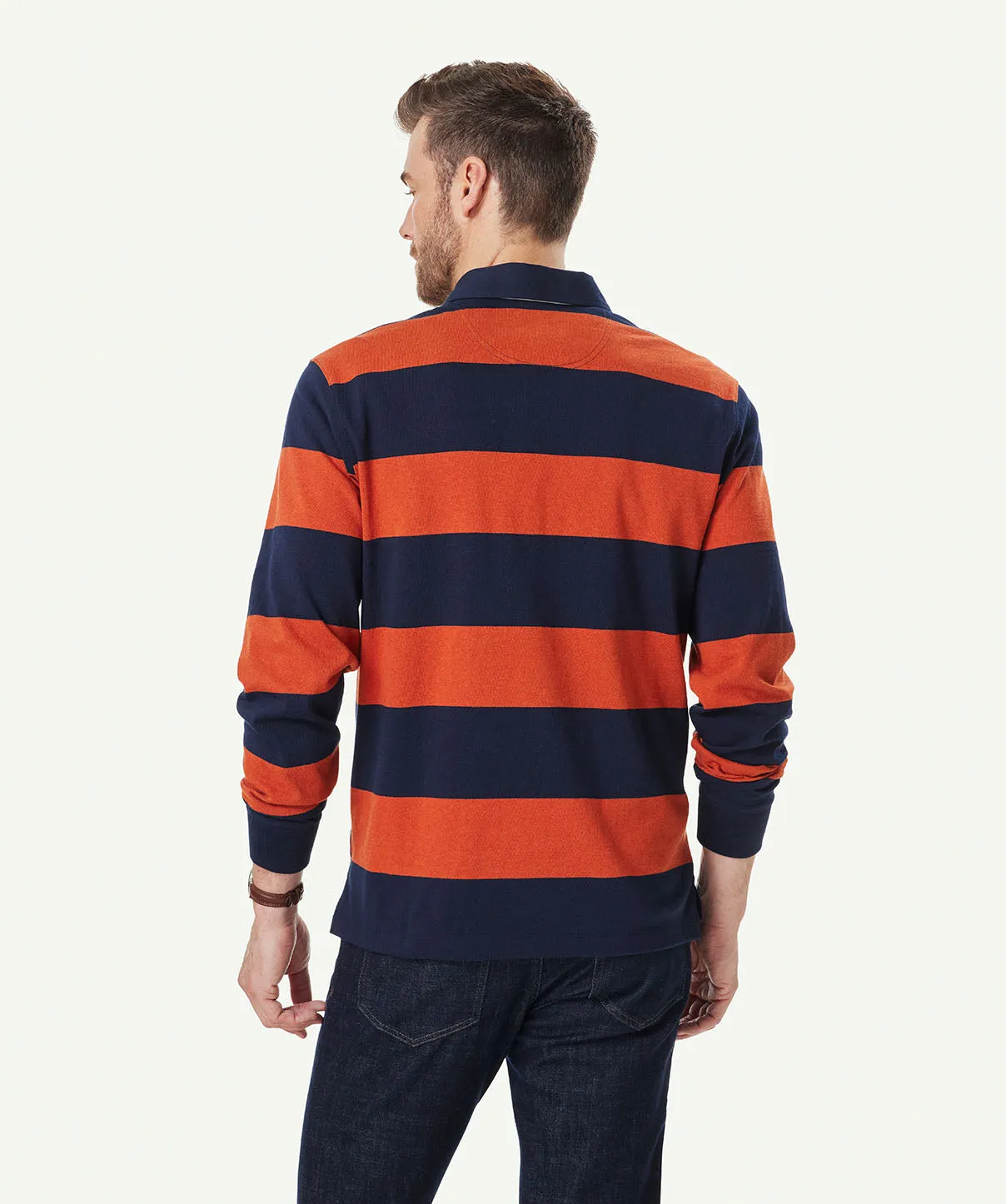 Block Stripe Rugby Jumper - Terracotta sold by GAZMAN product image thumbnail 3