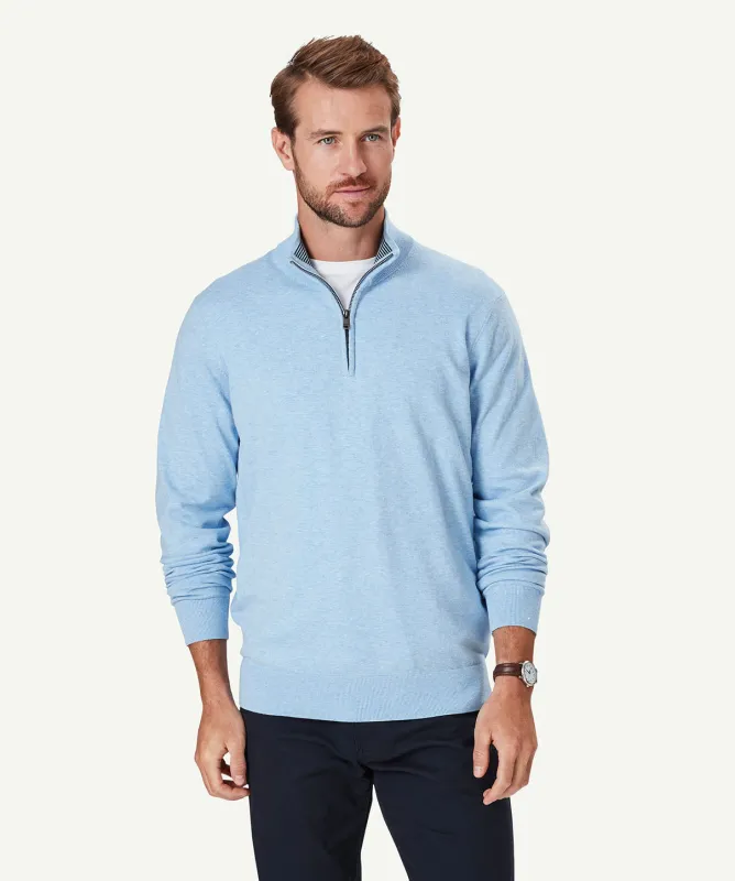 High Flex Half Zip Knit - Sky Blue sold by GAZMAN