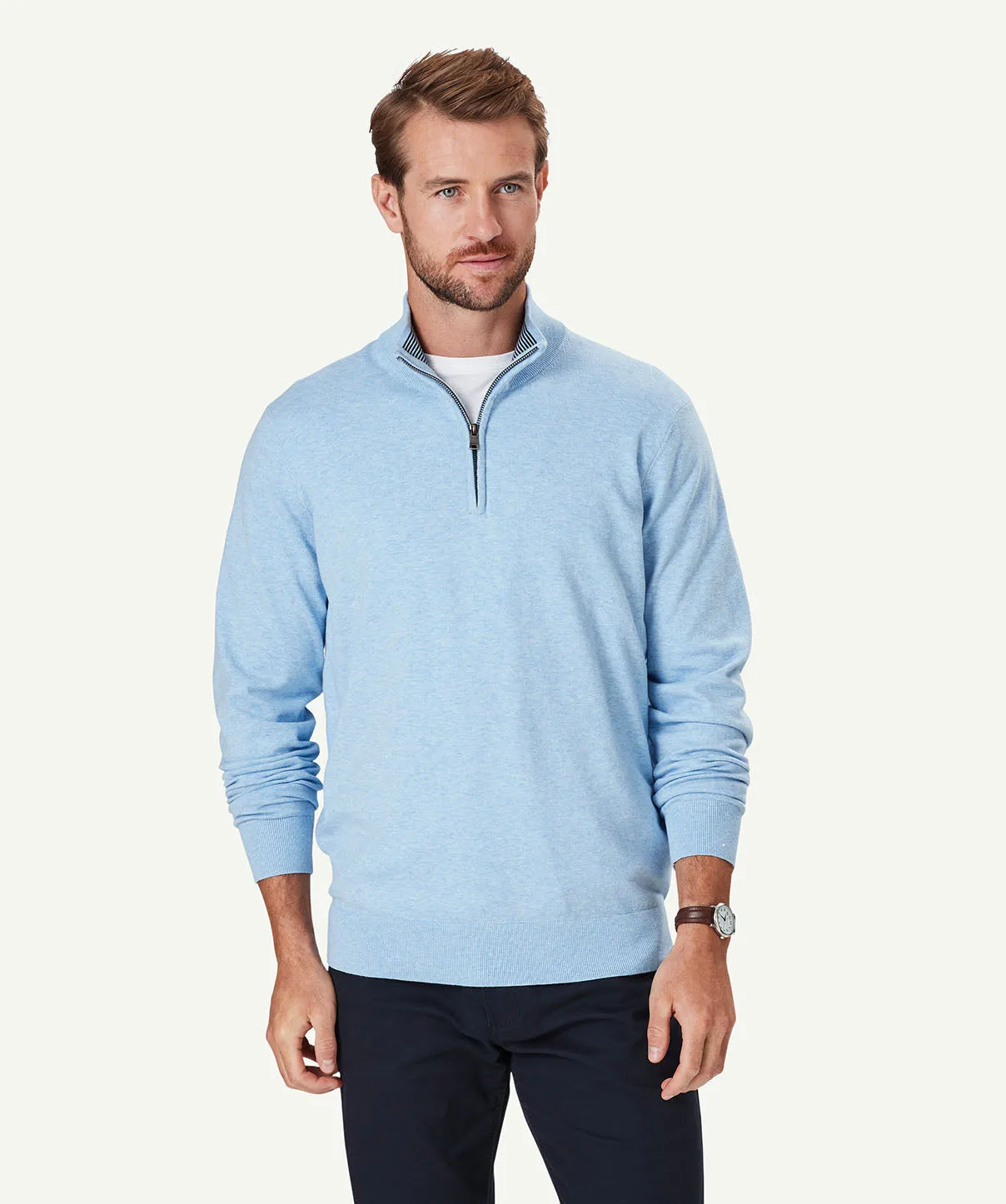High Flex Half Zip Knit - Sky Blue sold by GAZMAN