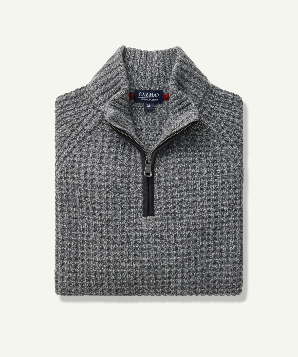 Tuck Wool Blend Half Zip Knit - Charcoal sold by GAZMAN product image thumbnail 2