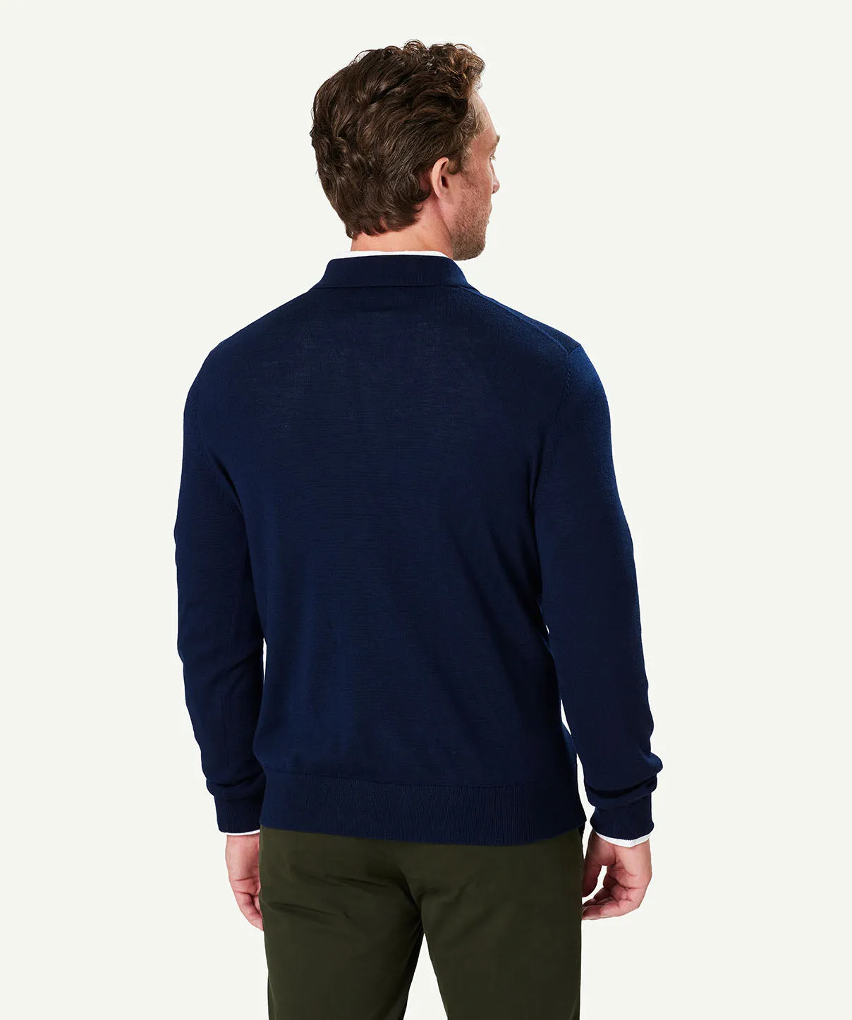 Merino Knit Polo - Navy sold by GAZMAN product image thumbnail 3