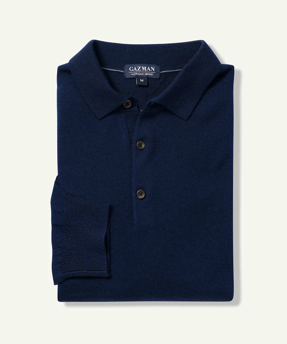 Merino Knit Polo - Navy sold by GAZMAN product image thumbnail 2