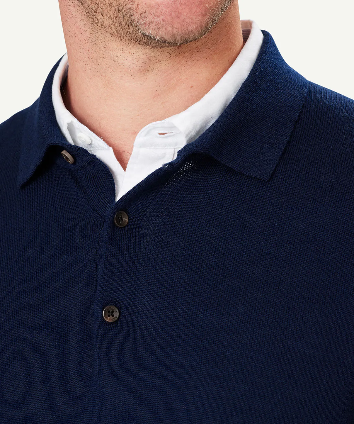 Merino Knit Polo - Navy sold by GAZMAN product image thumbnail 4