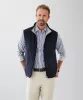 Hampton Mock Suede Vest - Navy sold by GAZMAN