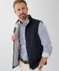 Hampton Mock Suede Vest - Navy sold by GAZMAN