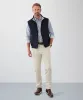 Hampton Mock Suede Vest - Navy sold by GAZMAN