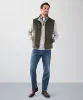 Hampton Mock Suede Vest - Olive sold by GAZMAN