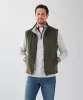 Hampton Mock Suede Vest - Olive sold by GAZMAN