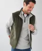 Hampton Mock Suede Vest - Olive sold by GAZMAN