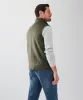 Hampton Mock Suede Vest - Olive sold by GAZMAN