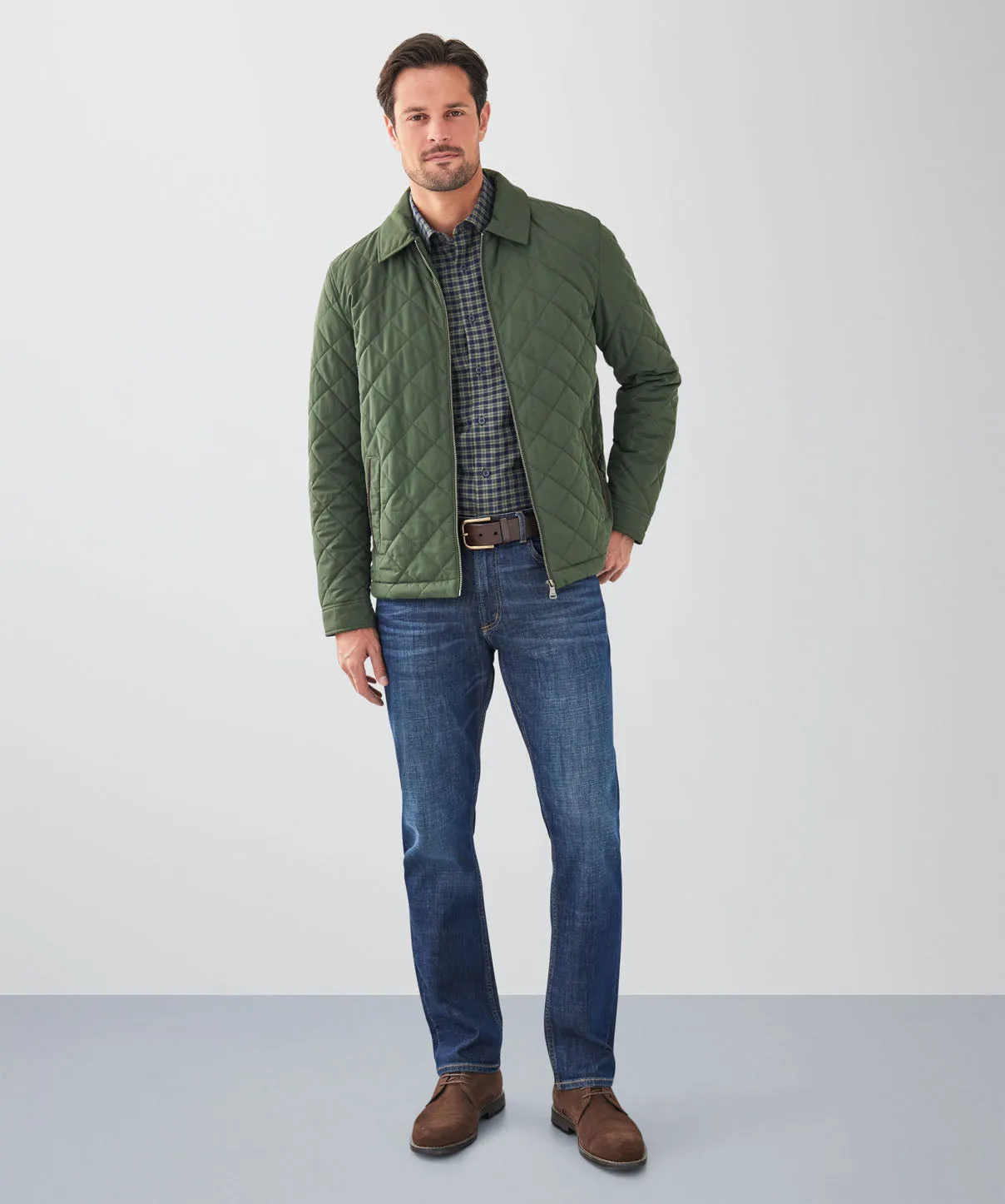 Williams Quilted Zip Jacket - Dark Olive sold by GAZMAN product image thumbnail 4