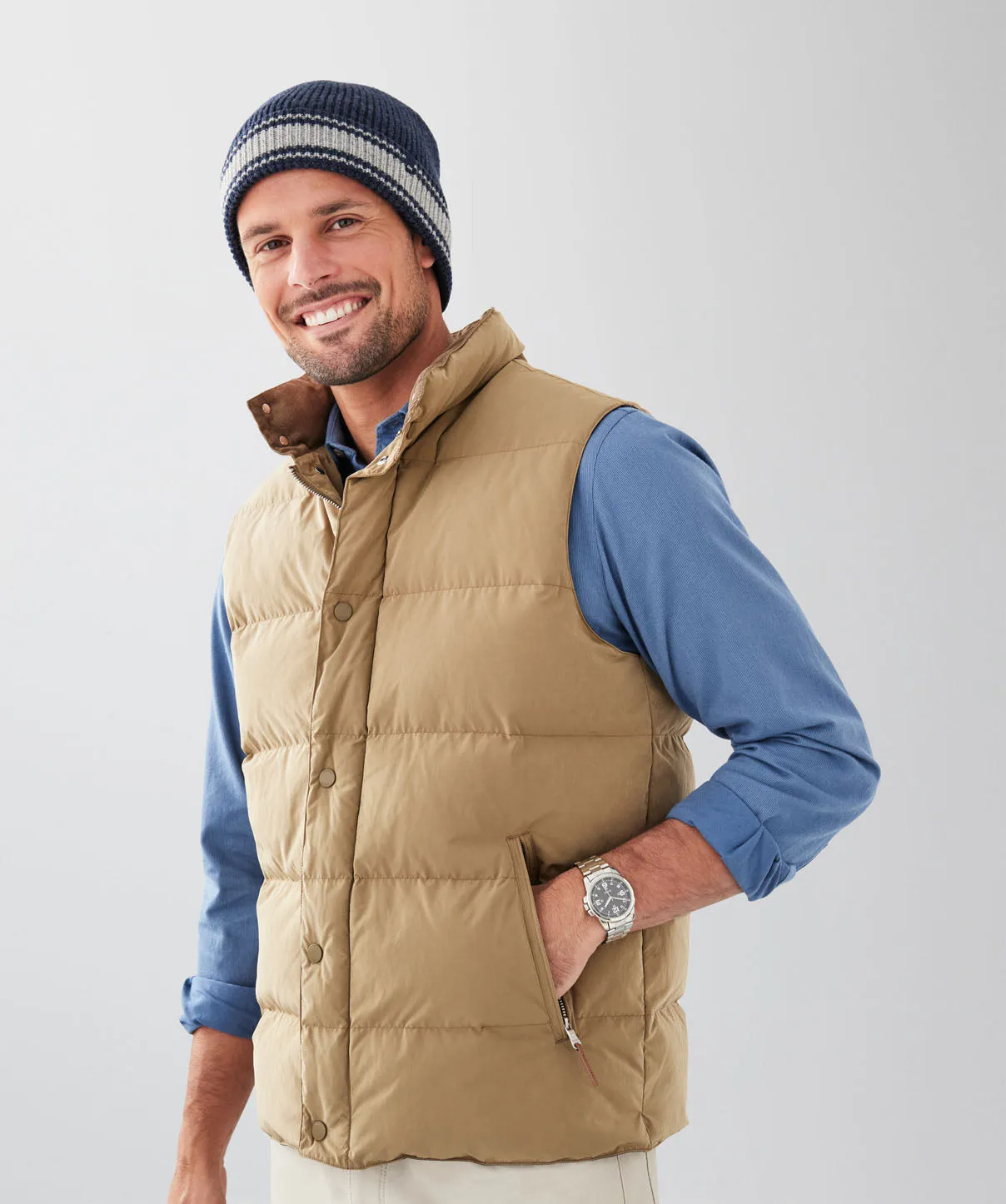 Wool Blend Beanie - Navy sold by GAZMAN product image thumbnail 3