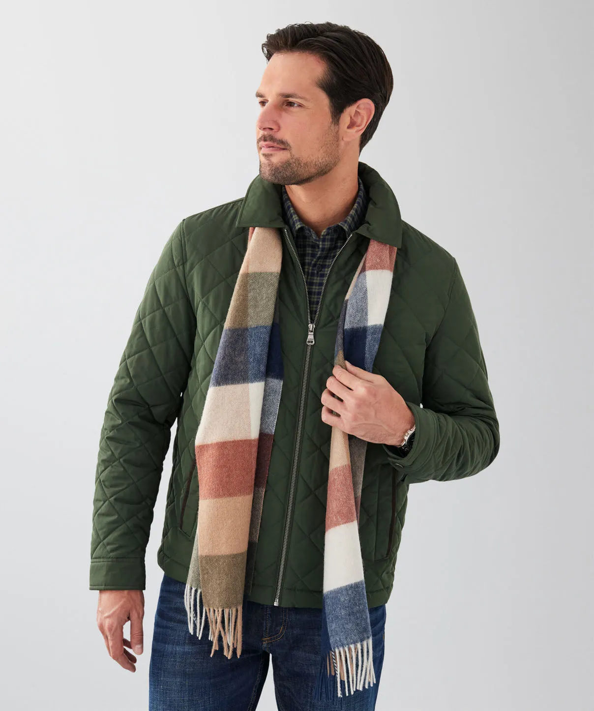 Bold Wool Check Scarf - Multi sold by GAZMAN product image thumbnail 3