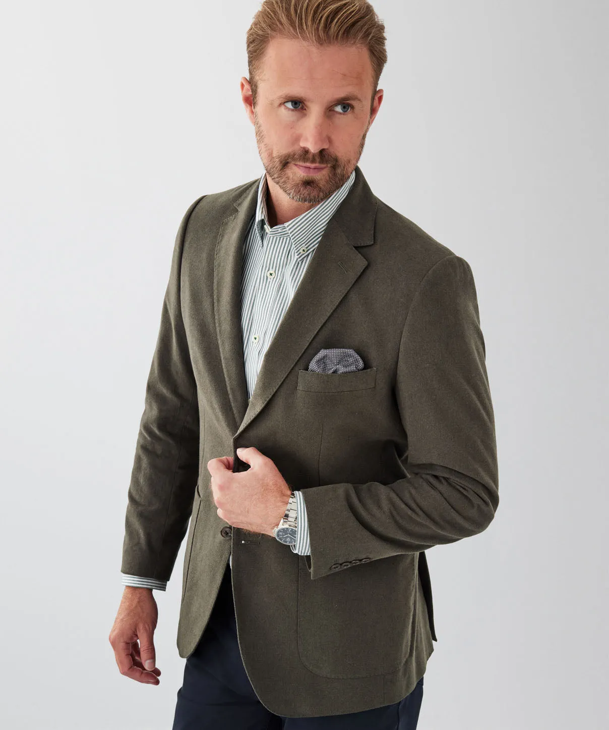 Comfort Twill Moleskin Sports Jacket - Dark Khaki sold by GAZMAN product image thumbnail 3