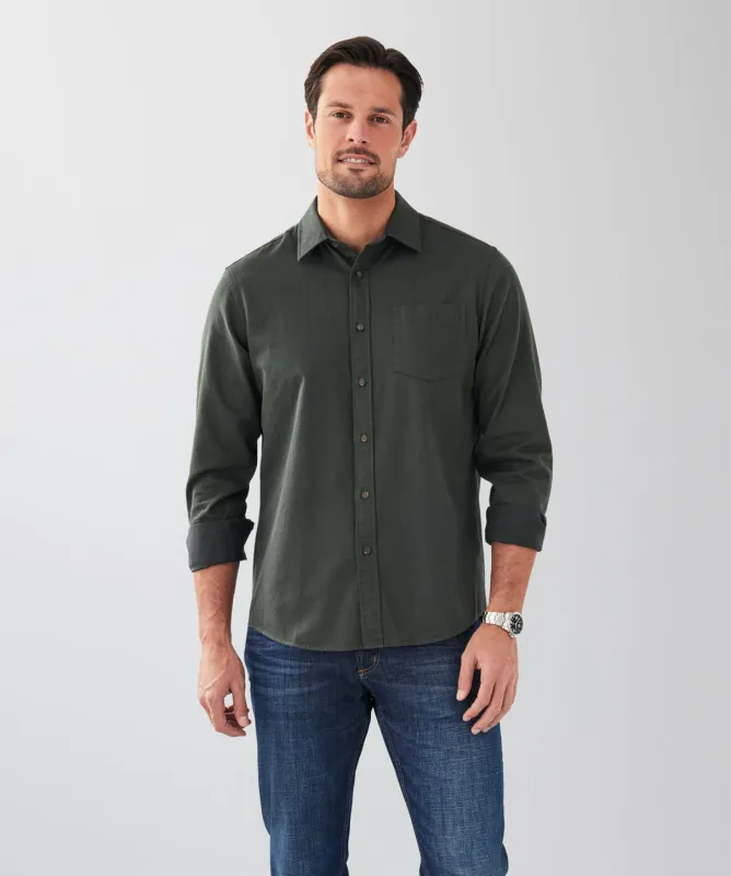 Casual Bedford Long Sleeve Shirt - Forest sold by GAZMAN