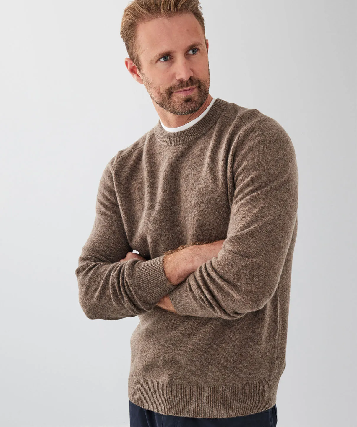 Lambswool Crew Neck Knit - Walnut sold by GAZMAN product image thumbnail 3