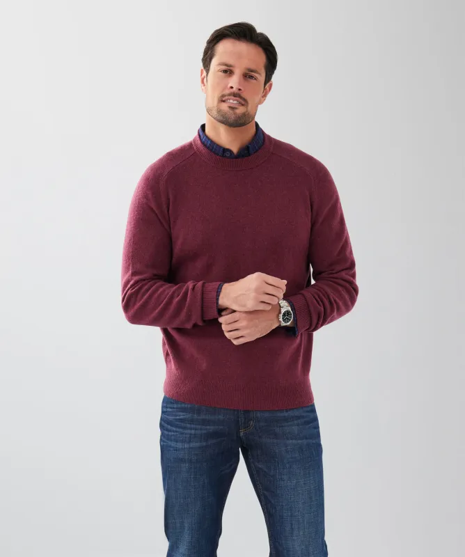 Lambswool Crew Neck Knit - Berry sold by GAZMAN