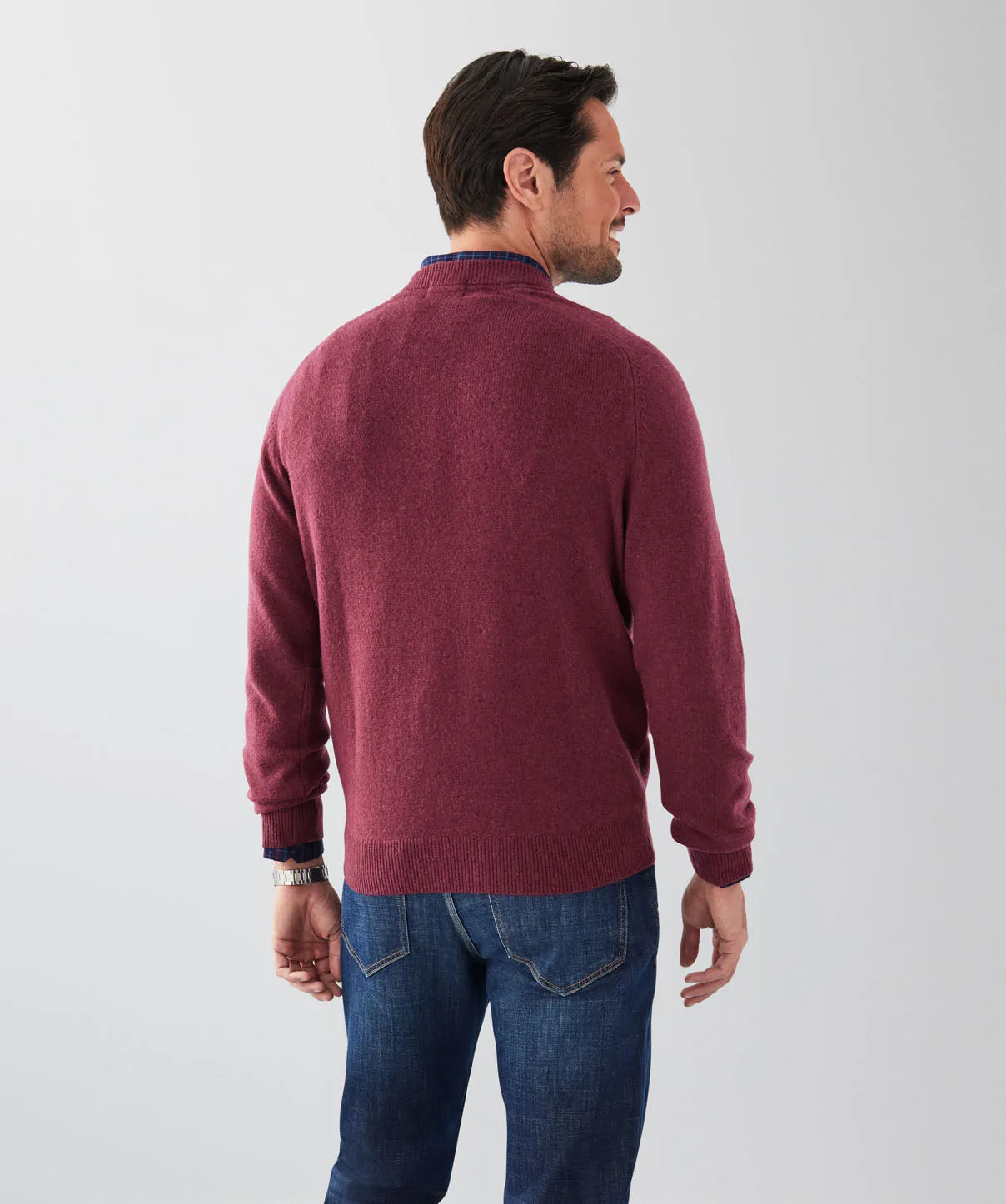 Lambswool Crew Neck Knit - Berry sold by GAZMAN product image thumbnail 2