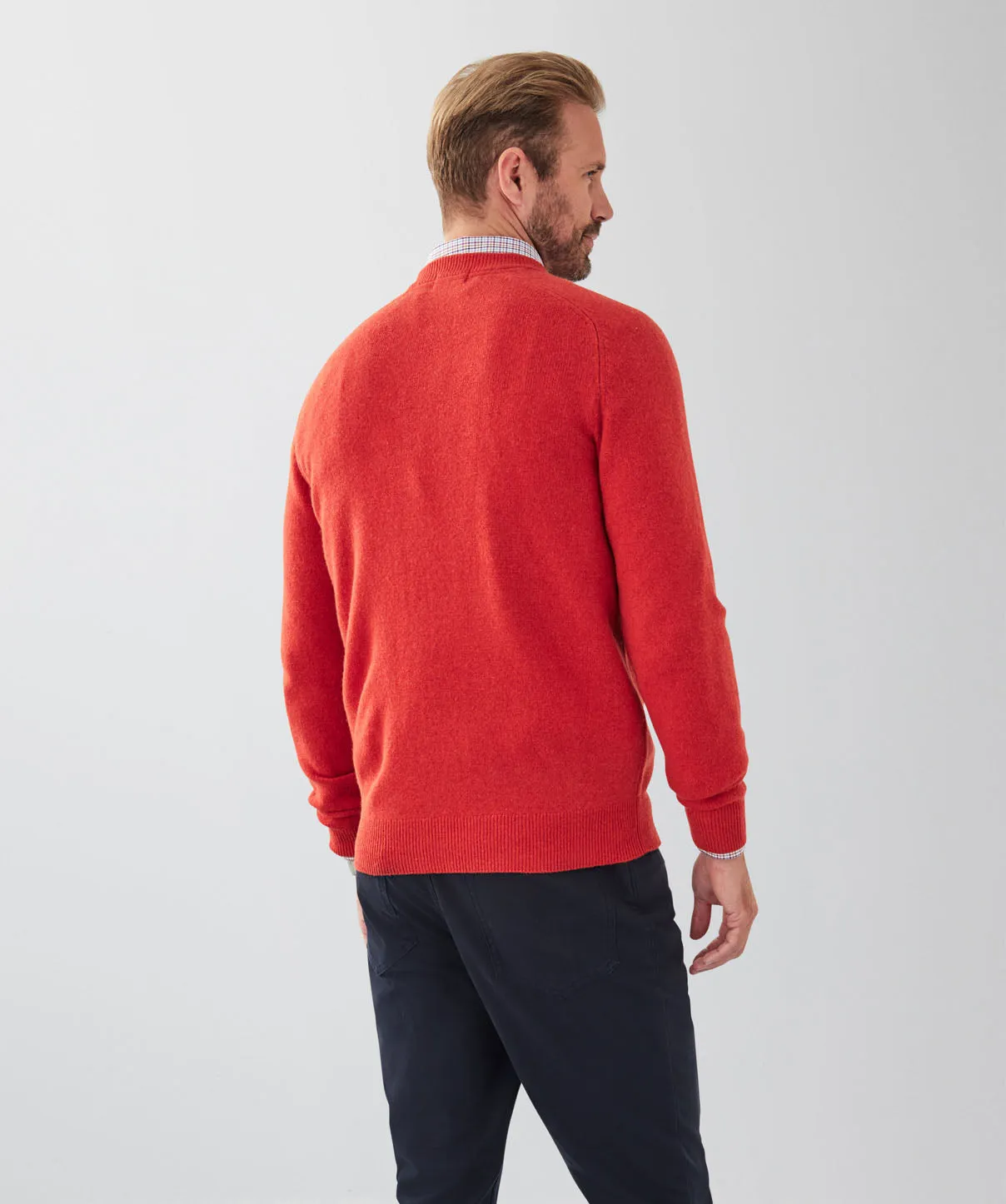 Lambswool Crew Neck Knit - Red sold by GAZMAN product image thumbnail 2