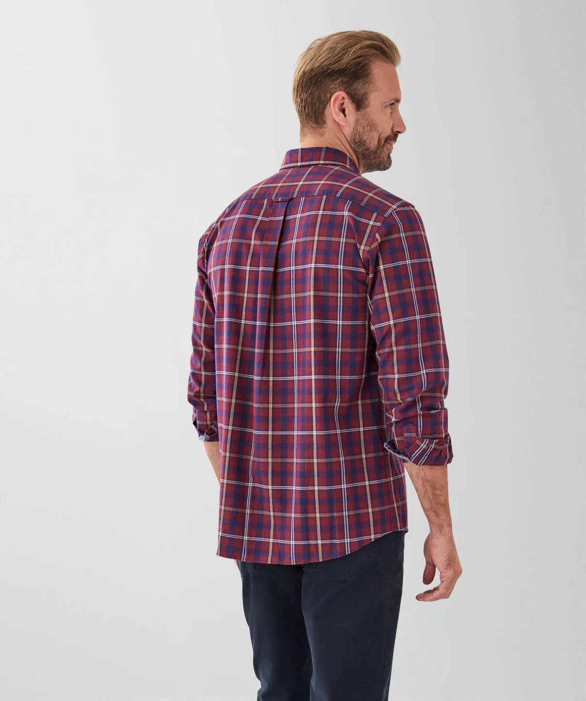 Casual Oxford Check Long Sleeve Shirt - Multi sold by GAZMAN product image thumbnail 2