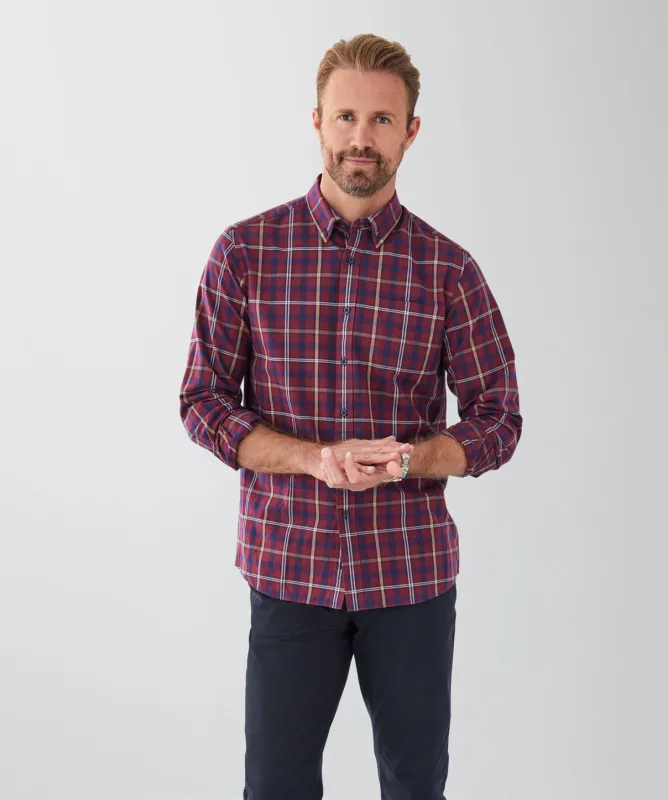Casual Oxford Check Long Sleeve Shirt - Multi sold by GAZMAN