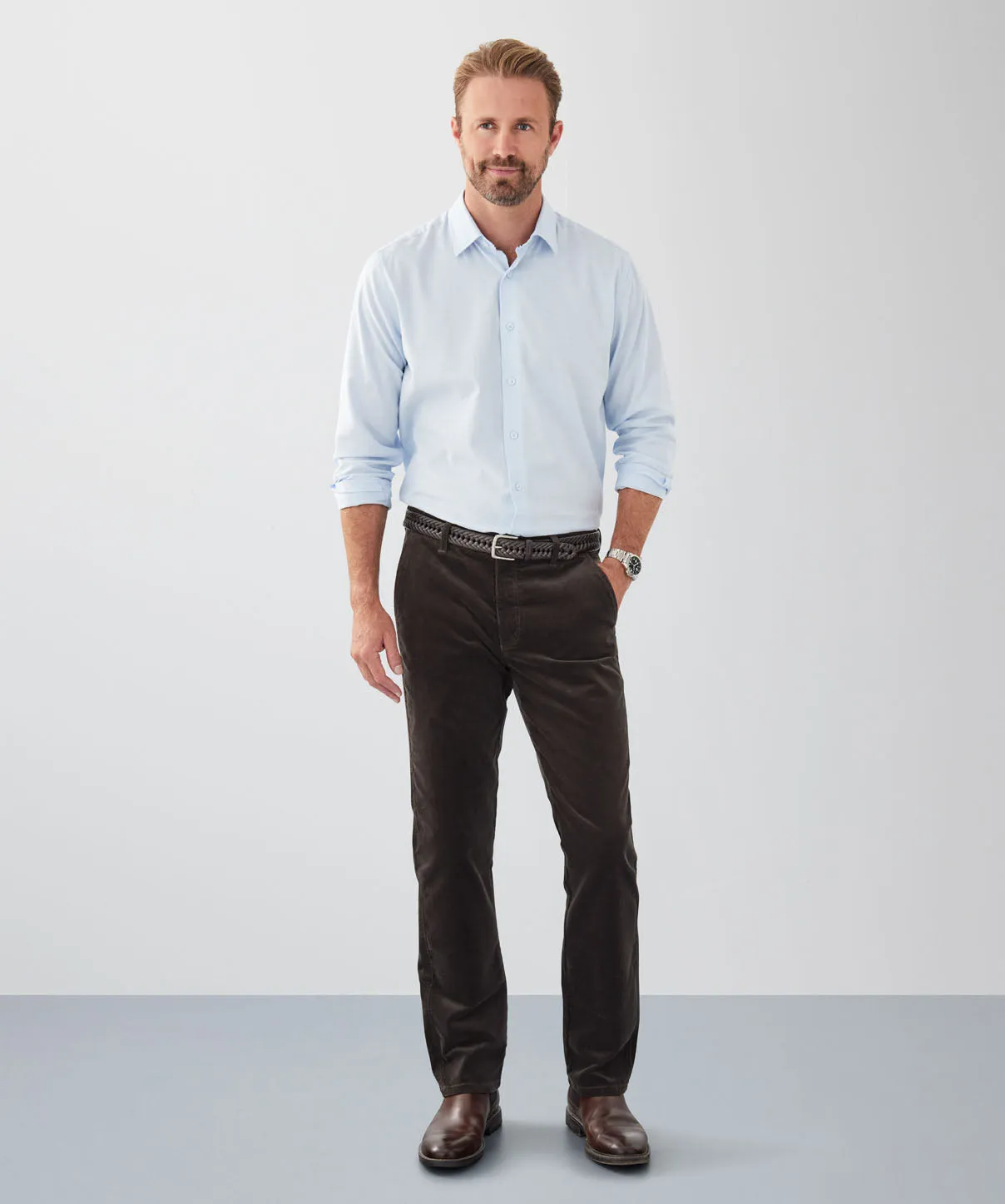 Stretch Cord Pant - Ash sold by GAZMAN product image thumbnail 4