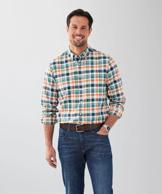Casual Oxford Multi Check Long Sleeve Shirt - Multi sold by GAZMAN