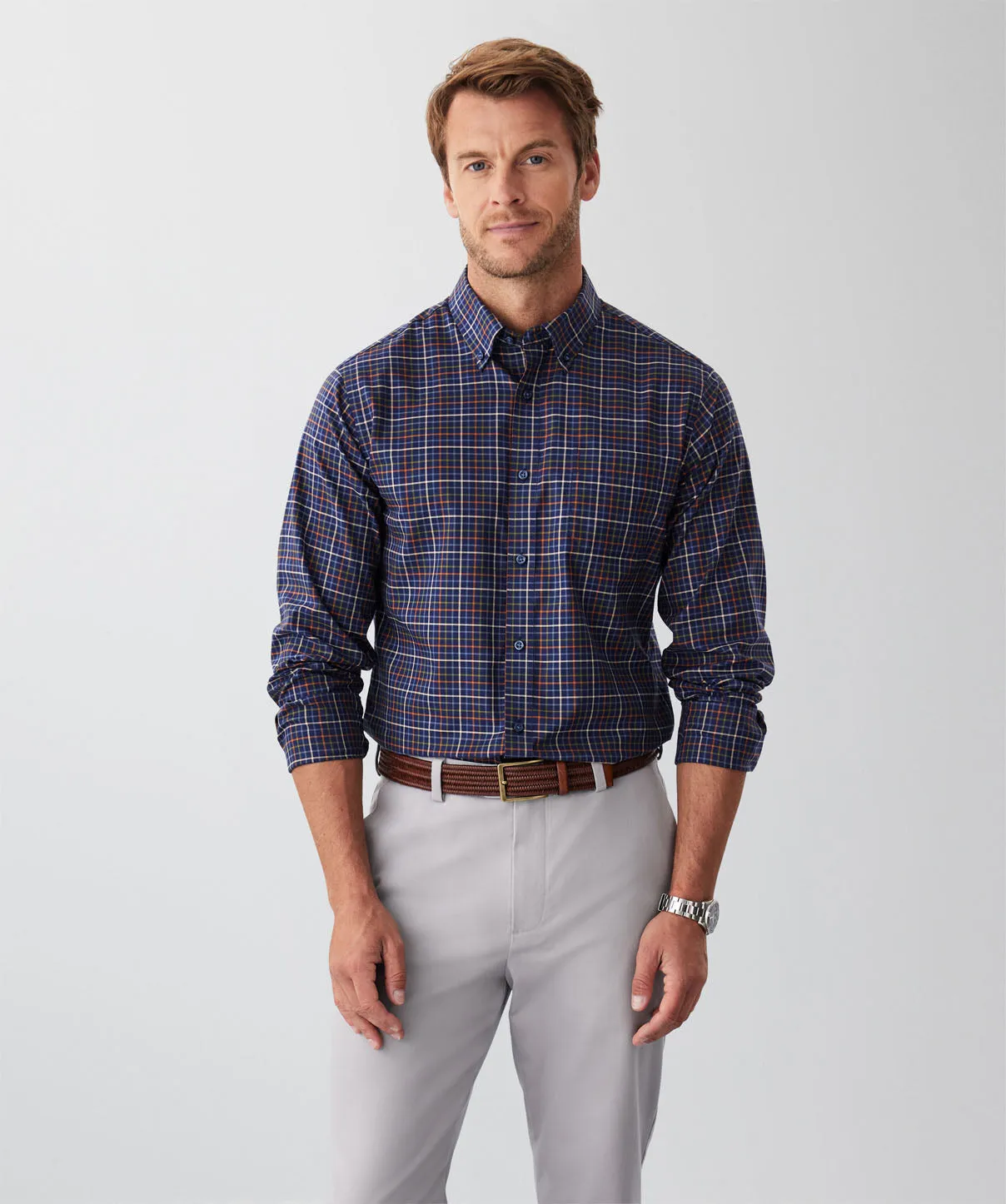 Tailored Fit Easy Care Multi Check Long Sleeve Shirt - Multi Check sold by GAZMAN