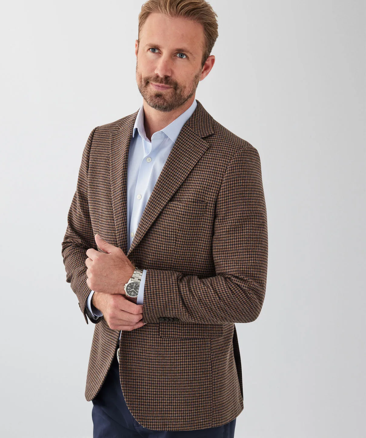 Houndstooth Sports Jacket - Chocolate sold by GAZMAN product image thumbnail 3