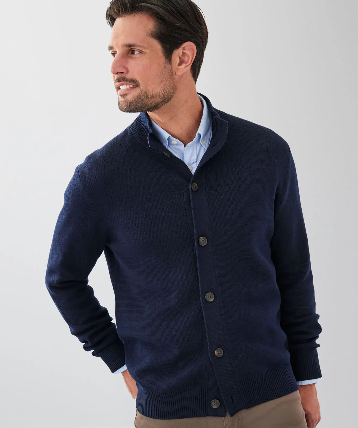 Button Through Cardigan - Navy sold by GAZMAN product image thumbnail 3