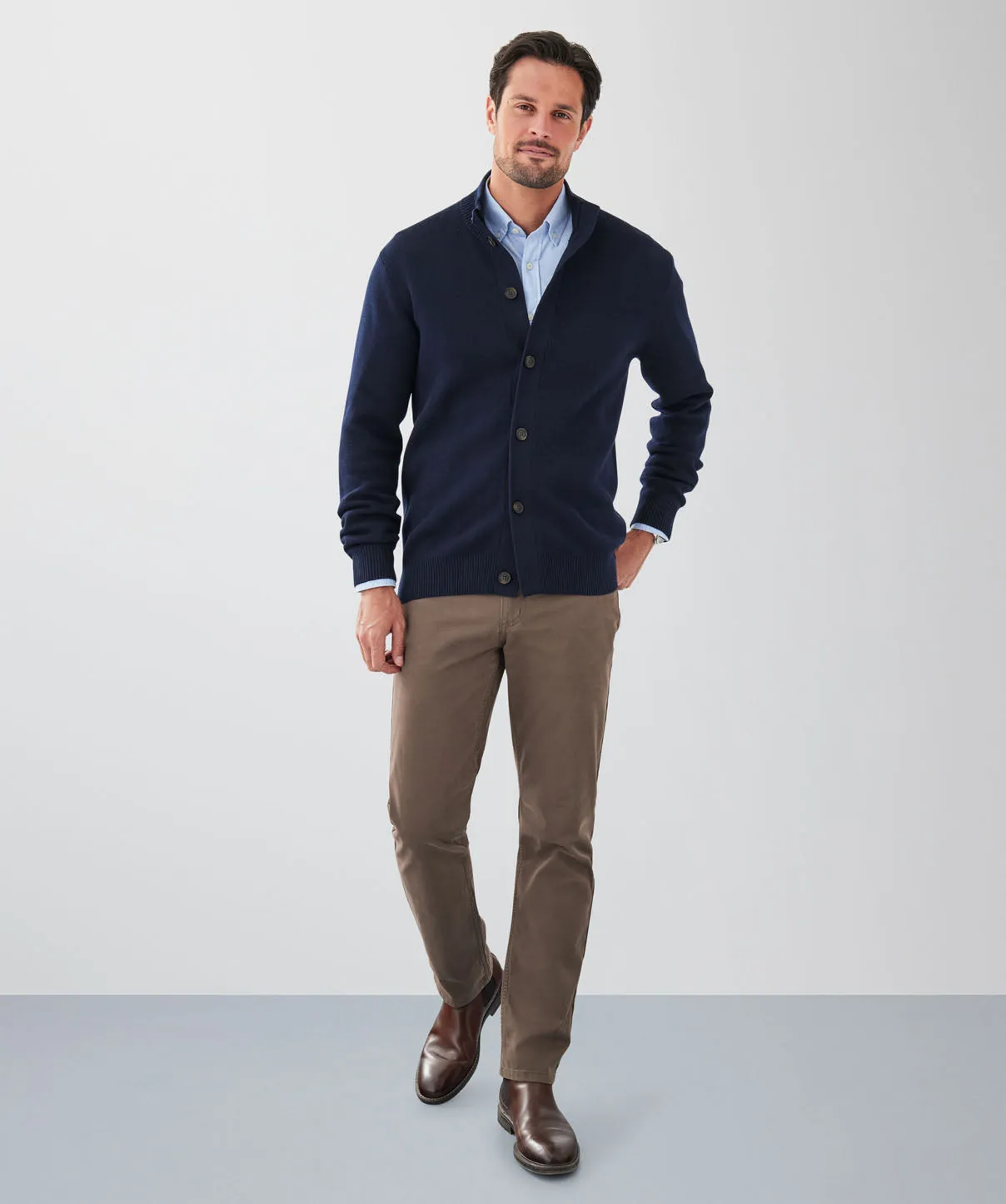 Button Through Cardigan - Navy sold by GAZMAN product image thumbnail 4