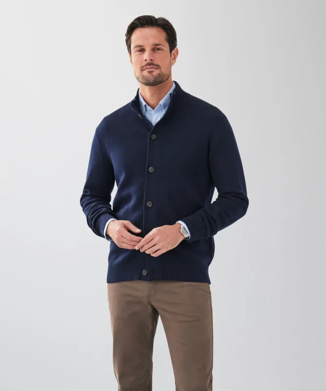 Button Through Cardigan - Navy sold by GAZMAN
