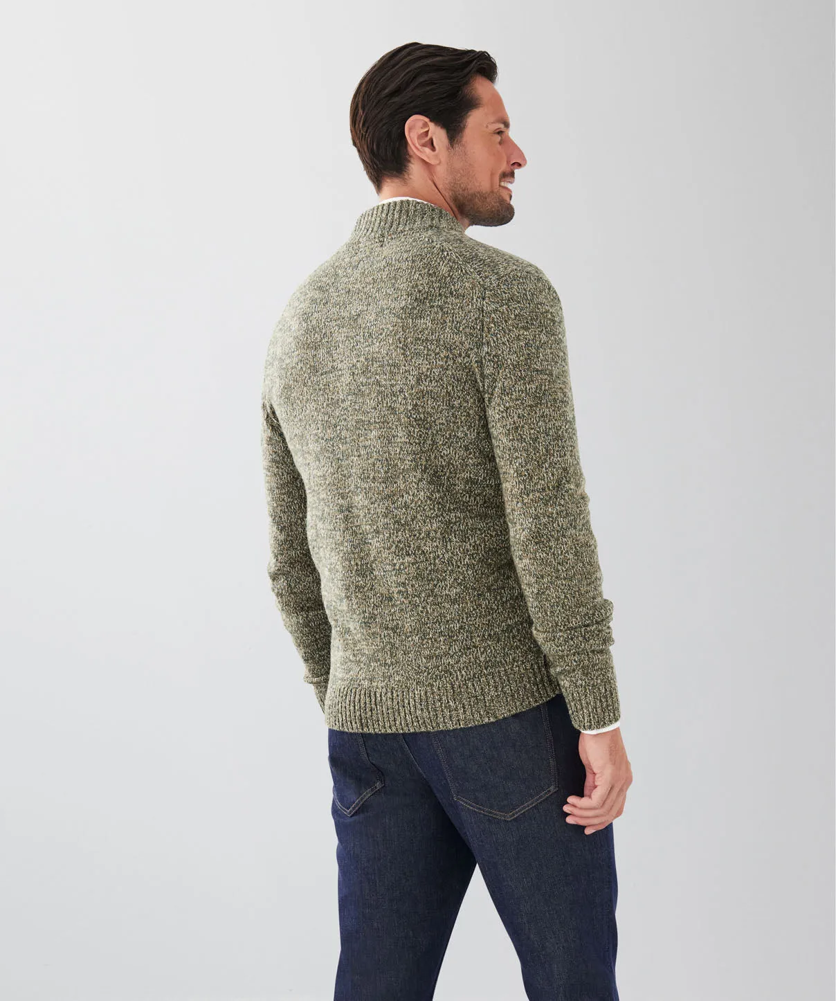 Zip Through Bomber Knit - Khaki sold by GAZMAN product image thumbnail 2