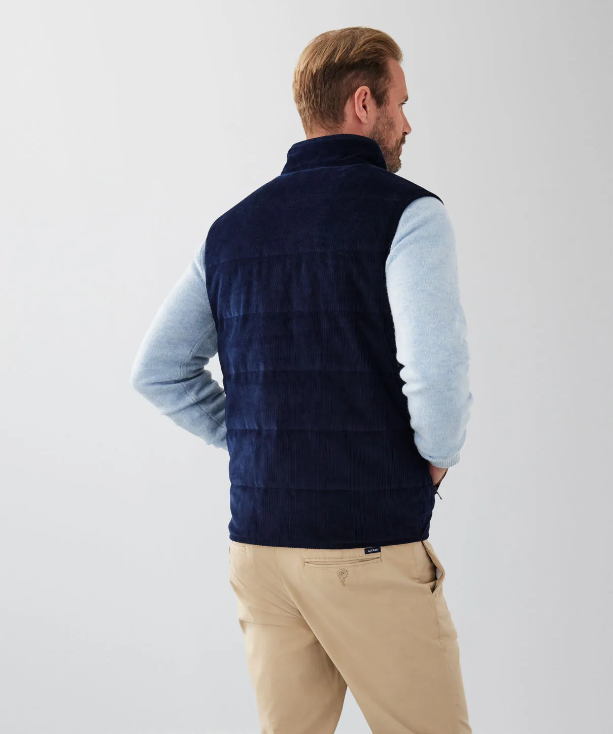 Corduroy Puffer Vest - French Navy sold by GAZMAN product image thumbnail 2