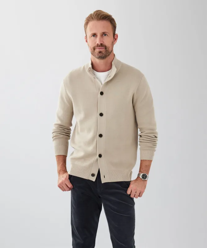 Button Through Cardigan - Sand sold by GAZMAN