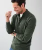 Wool Blend Raglan Half Button - Forest sold by GAZMAN