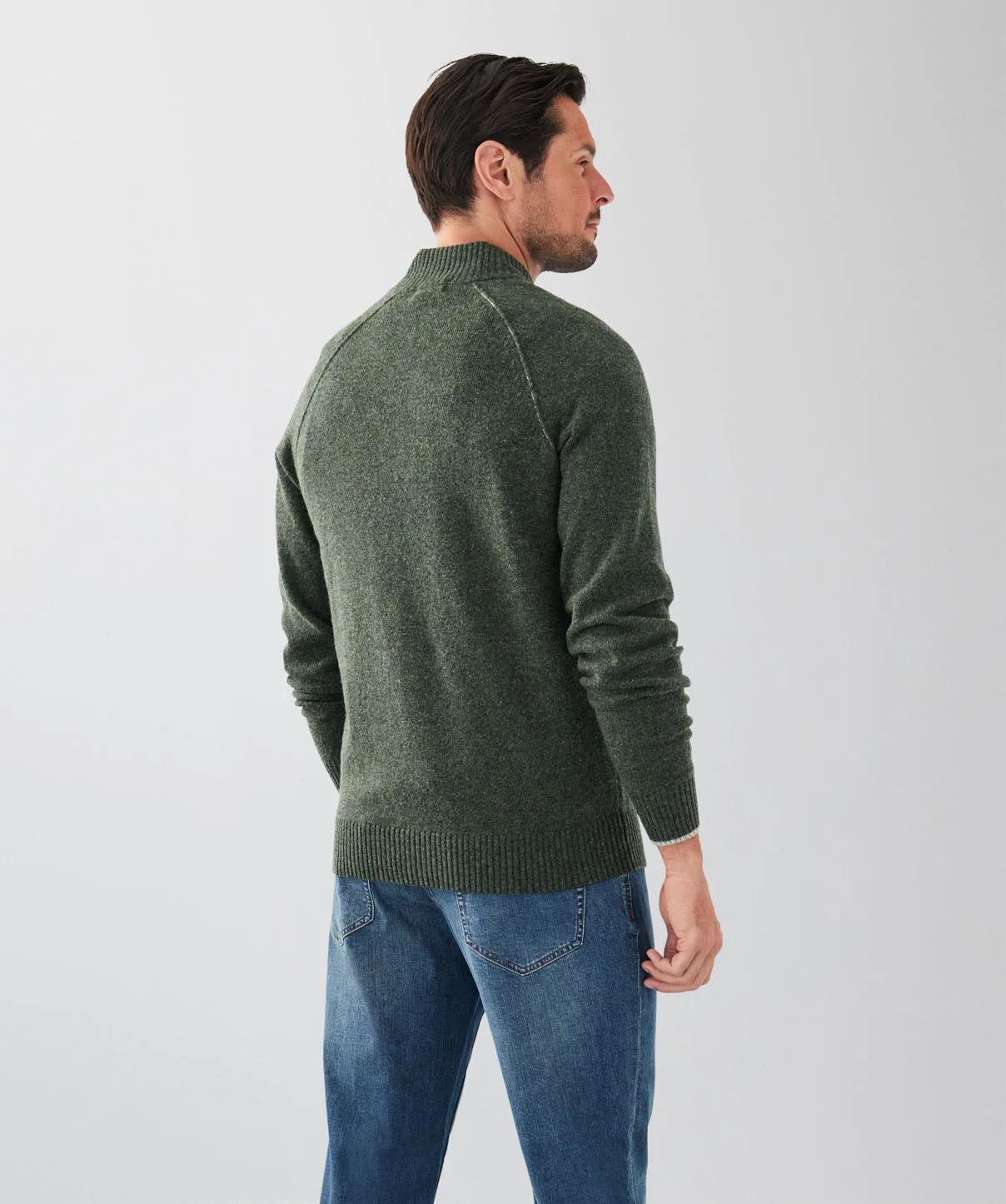Wool Blend Raglan Half Button - Forest sold by GAZMAN product image thumbnail 2