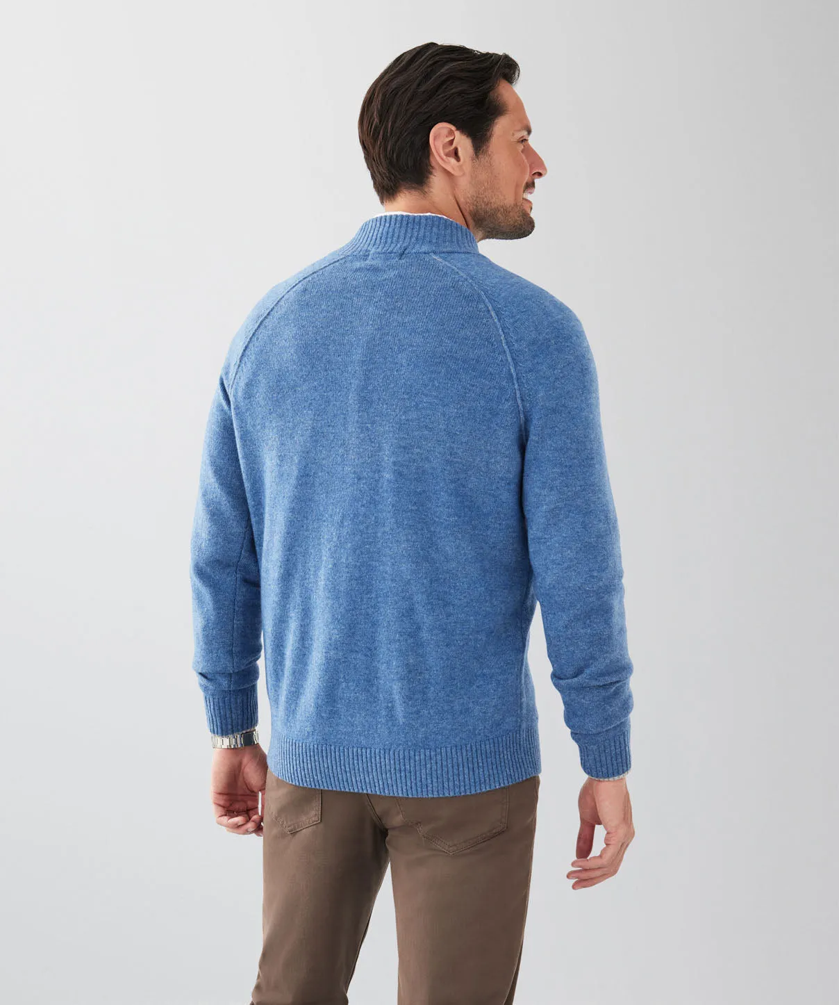Wool Blend Raglan Half Button - Denim sold by GAZMAN product image thumbnail 2