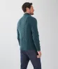Wool Blend Cable Half Zip Knit - Emerald sold by GAZMAN