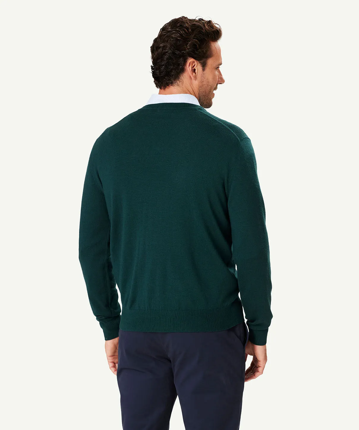 Merino V Neck Knit - Forest sold by GAZMAN product image thumbnail 3