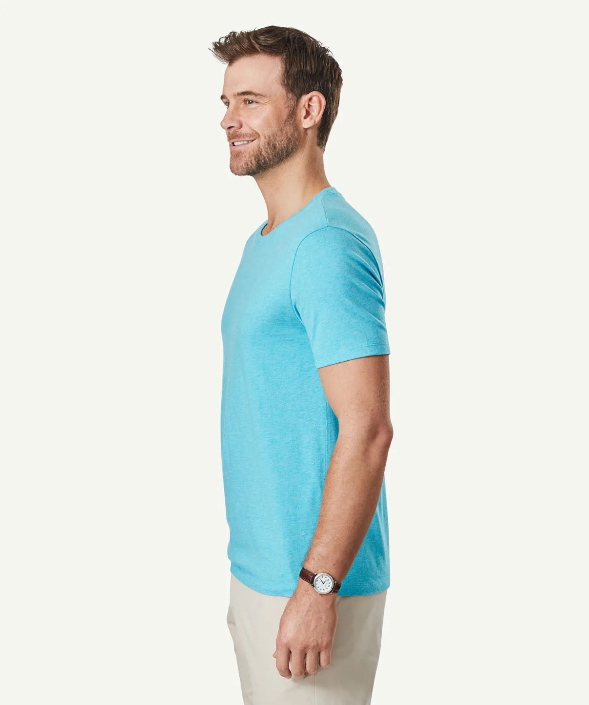 Basic Crew T-shirt - Cayman Blue sold by GAZMAN product image thumbnail 5