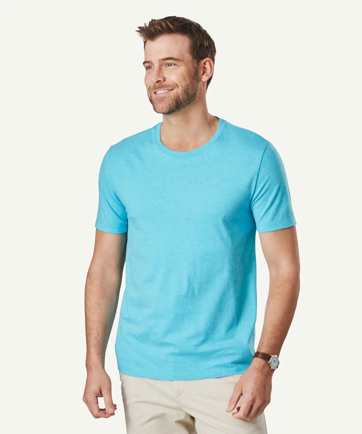 Basic Crew T-shirt - Cayman Blue sold by GAZMAN