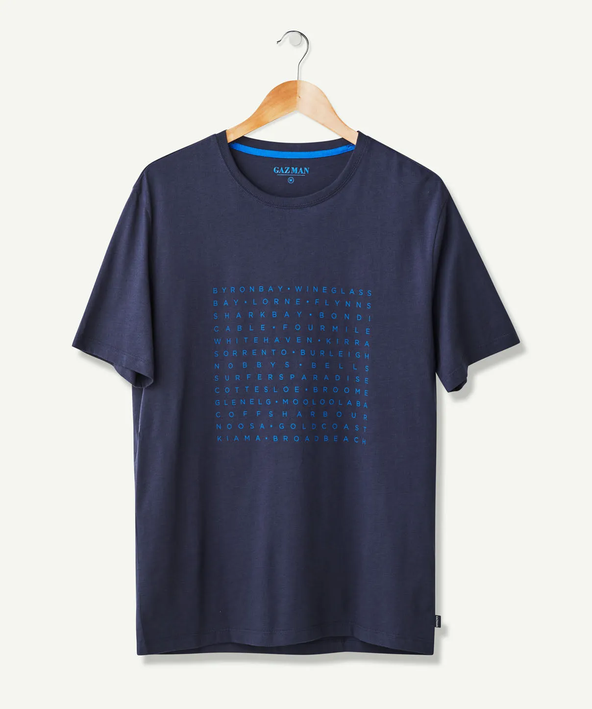 Beach Print T-Shirt - Navy sold by GAZMAN product image thumbnail 2