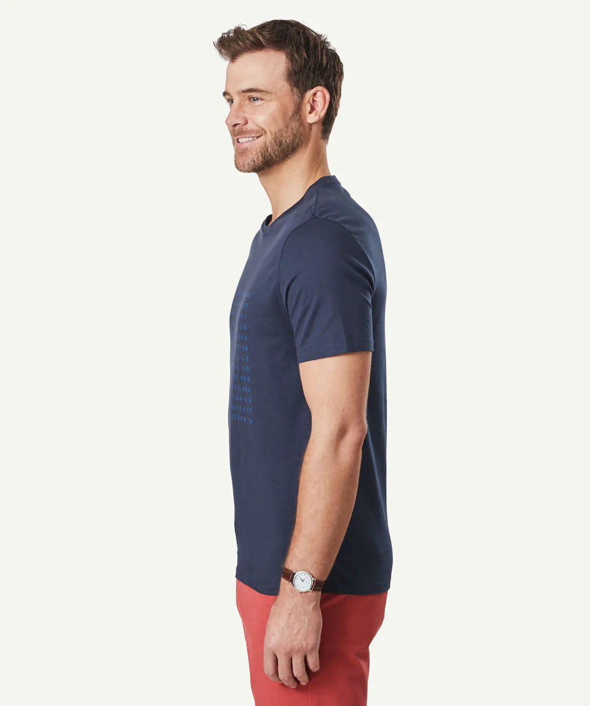 Beach Print T-Shirt - Navy sold by GAZMAN product image thumbnail 5