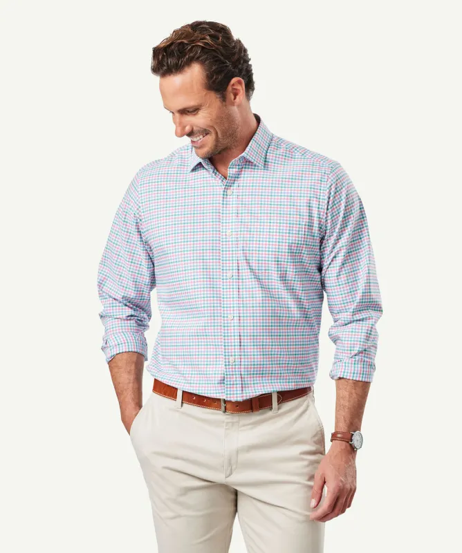 Easy Care Multi Check Long Sleeve Shirt - Pink sold by GAZMAN