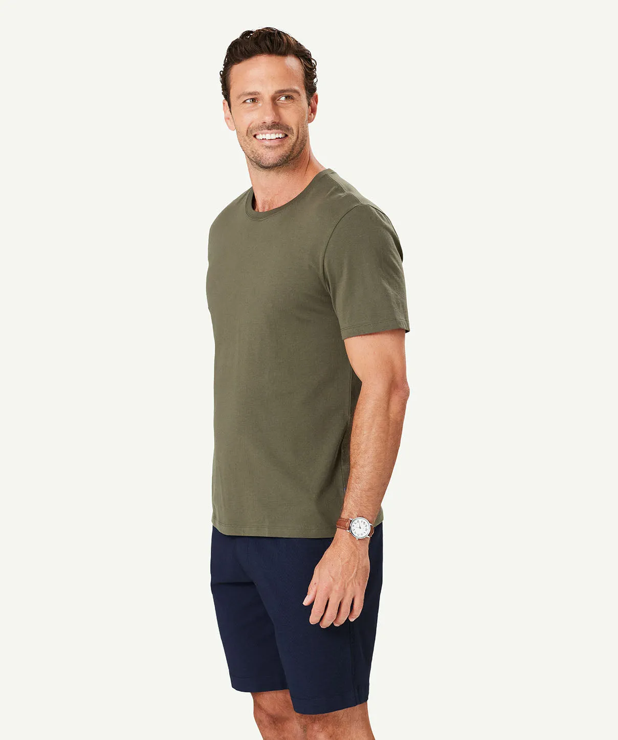 Basic Crew T-shirt - Khaki sold by GAZMAN product image thumbnail 4