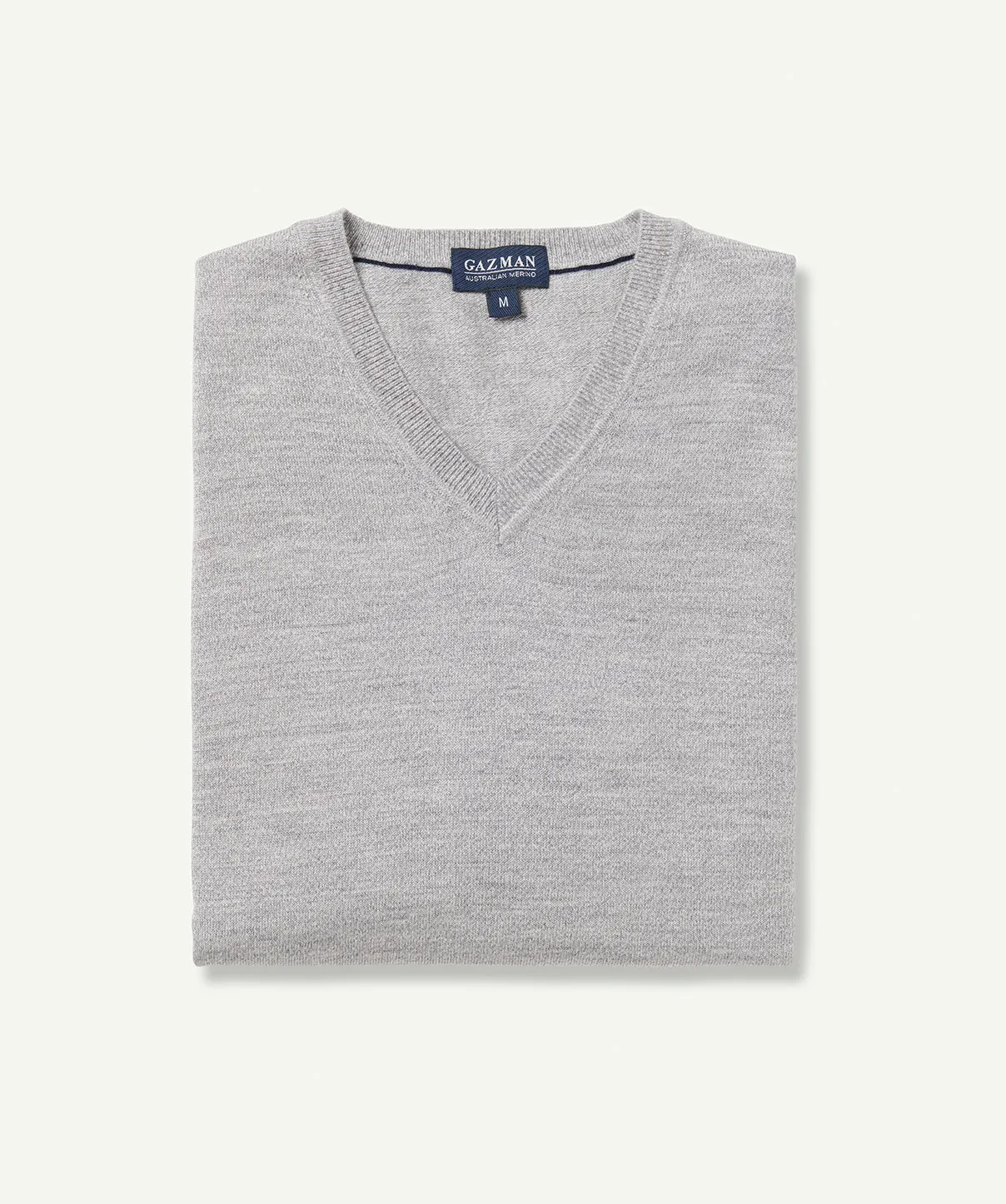 Merino V Neck Knit - Grey Marle sold by GAZMAN product image thumbnail 2