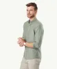 Tailored Casual Oxford Long Sleeve Shirt - Light Olive sold by GAZMAN